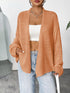 Open Front Dropped Shoulder Cardigan