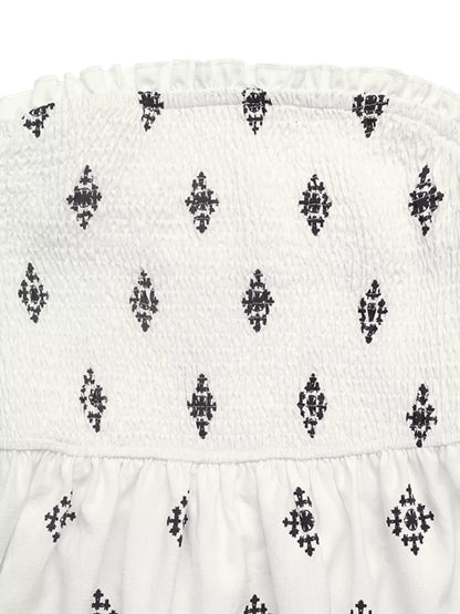Smocked Tube Midi Dress