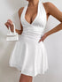 Backless Halter Neck Mini Dress