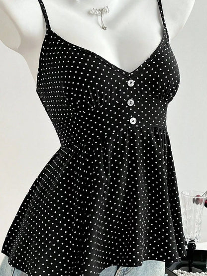 Polka Dot V-Neck Cami