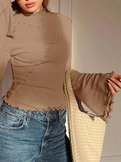 Lettuce Edge Flare Sleeve Top