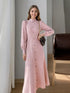Ribbed Knit Mock Neck Midi Dress