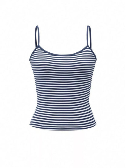 Striped Scoop Neck Cami