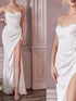 Satin High-Slit Cami Maxi Dress