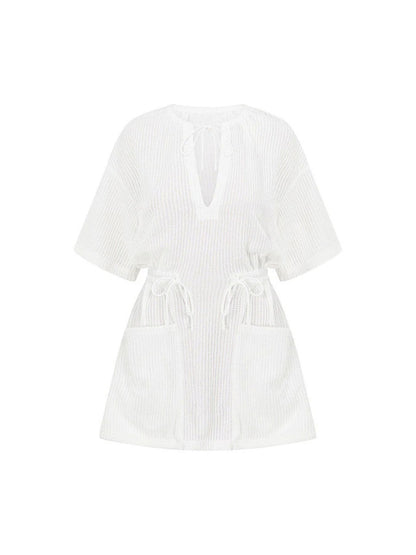 Relaxed Fit Half Sleeve Cover-Up Dress