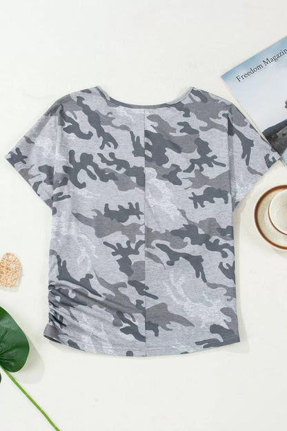 Camo Print Casual T Shirt