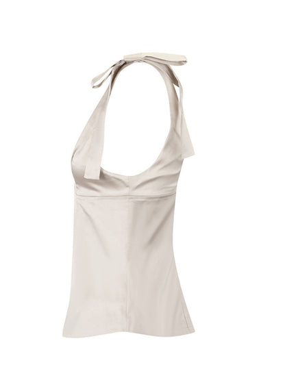 Tie-Shoulder Satin Cami