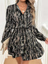 Ruffled Hem Long Sleeve Mini Dress