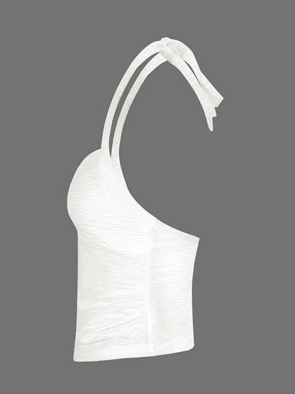Ruched Halter Neck Cami