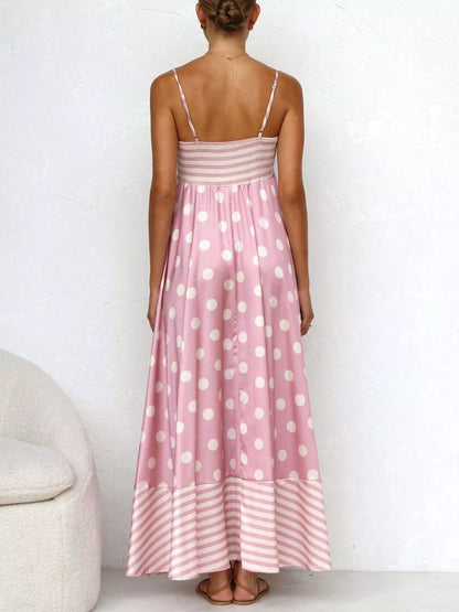 Printed Spaghetti Strap Maxi Dress