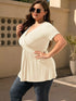Plus Size Surplice Short Sleeve T-Shirt