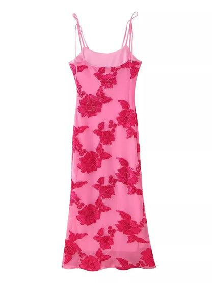 Floral Tie Shoulder Maxi Dress