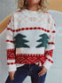 Christmas Tree Mock Neck Long Sleeve Sweater