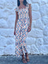 Smocked Ruffle Sleeve Maxi Dress