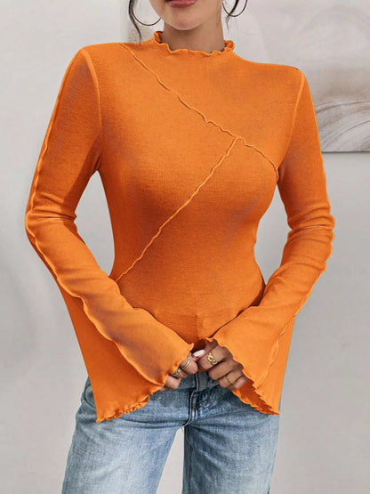 Lettuce Edge Flare Sleeve Top