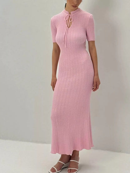 Short Sleeve Knitted Mermaid Dress