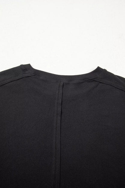 Round Neck Lace Sleeve Relaxed Fit Top