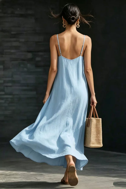 Slit V-Neck Maxi Dress