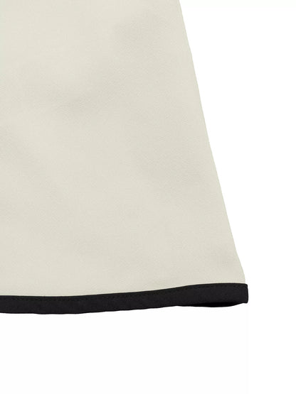 Bowknot Trim A-Line Midi Dress