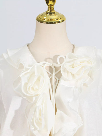Ruffled Flounce Sleeve Mini Dress