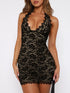 Lace Halter Neck Mini Dress