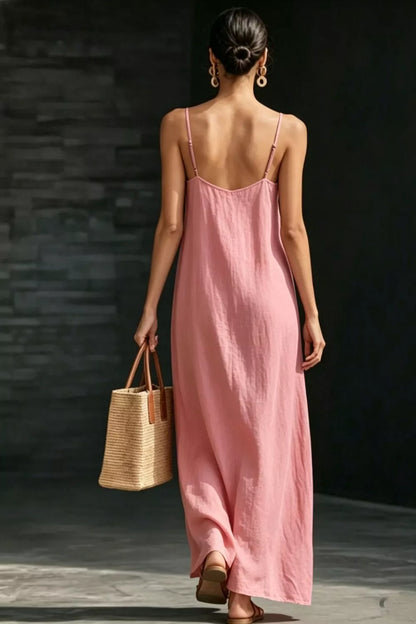 Slit V-Neck Maxi Dress