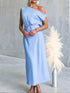 One-Shoulder Tied Midi Dress