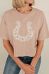 Horseshoe Lace Pearl Detail T-Shirt