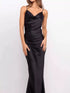 Cowl Neck Satin Maxi Dress