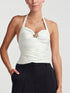 Ruched Halter Neck Cami
