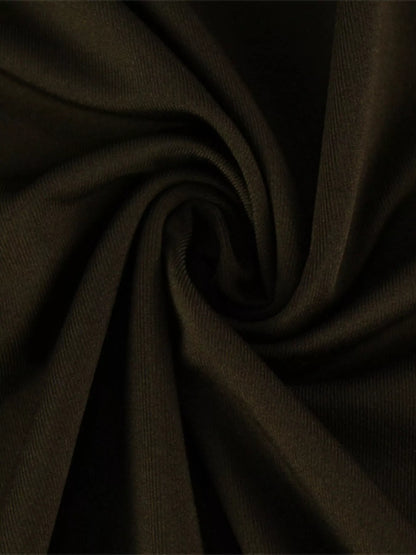 Turtleneck Long Sleeve Tie Waist Maxi Dress