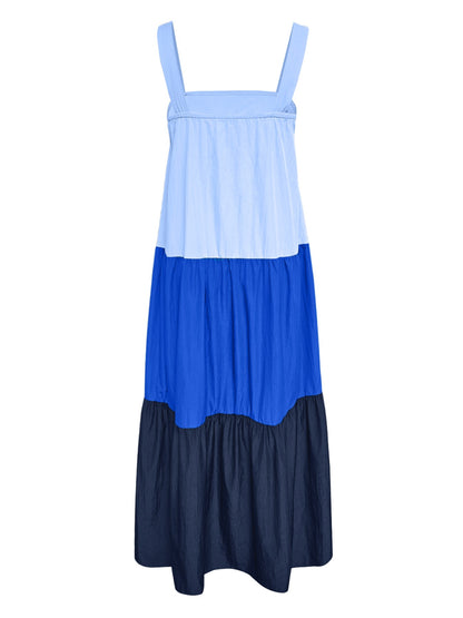 Color Block Wide Strap Dress